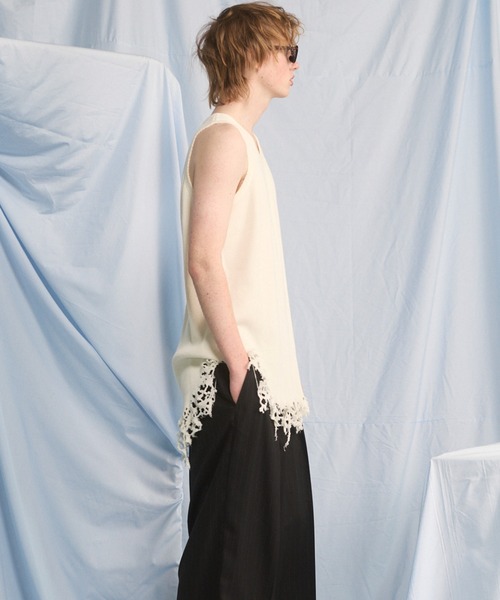 MAISON SPECIAL(メゾンスペシャル)の「《UNISEX》Destructive Damage Thermal Tank Top/デストロイダメージサーマルタンクトップ【MAISON SPECIAL/メゾンスペシャル】(タンクトップ・メンズ・ホワイト/チャコールグレー/ブラック・0/2/1)」の20枚目の写真