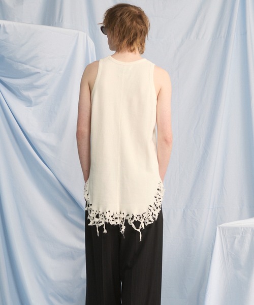 MAISON SPECIAL(メゾンスペシャル)の「《UNISEX》Destructive Damage Thermal Tank Top/デストロイダメージサーマルタンクトップ【MAISON SPECIAL/メゾンスペシャル】(タンクトップ・メンズ・ホワイト/チャコールグレー/ブラック・0/2/1)」の21枚目の写真