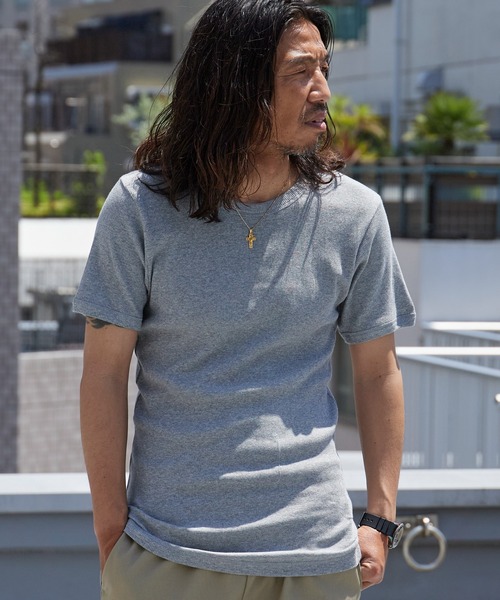 MILLER(ミラー)の「R.P.miller/ミラー RIB CREW NECKラウンドネックTシャツ メンズ 2026年 夏 夏服(Tシャツ/カットソー・メンズ・ホワイト/ブラック/グレー/グレー系・M/L/LL)」の3枚目の写真