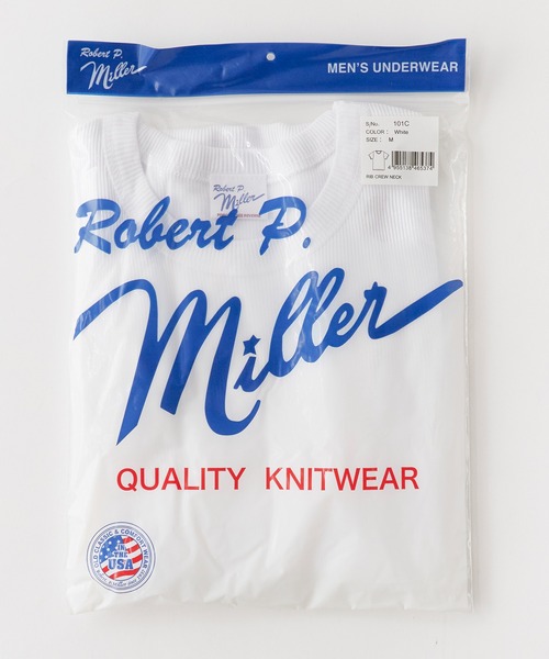 MILLER(ミラー)の「R.P.miller/ミラー RIB CREW NECKラウンドネックTシャツ メンズ 2026年 夏 夏服(Tシャツ/カットソー・メンズ・ホワイト/ブラック/グレー/グレー系・M/L/LL)」の5枚目の写真