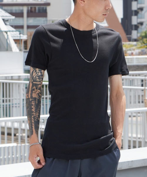 MILLER(ミラー)の「R.P.miller/ミラー RIB CREW NECKラウンドネックTシャツ メンズ 2026年 夏 夏服(Tシャツ/カットソー・メンズ・ホワイト/ブラック/グレー/グレー系・M/L/LL)」の14枚目の写真