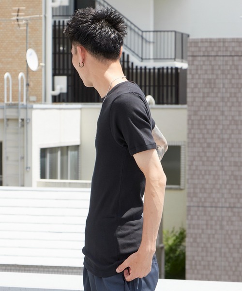 MILLER(ミラー)の「R.P.miller/ミラー RIB CREW NECKラウンドネックTシャツ メンズ 2026年 夏 夏服(Tシャツ/カットソー・メンズ・ホワイト/ブラック/グレー/グレー系・M/L/LL)」の15枚目の写真