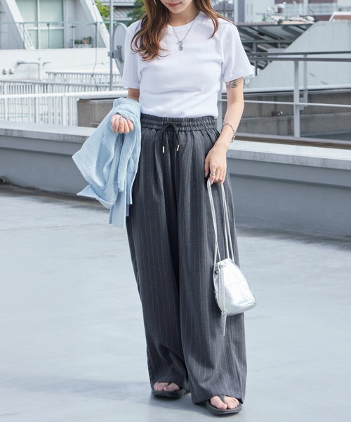 MILLER(ミラー)の「R.P.miller/ミラー RIB CREW NECKラウンドネックTシャツ メンズ 2026年 夏 夏服(Tシャツ/カットソー・メンズ・ホワイト/ブラック/グレー/グレー系・M/L/LL)」の9枚目の写真