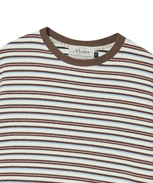 Beyond Closet（-）の「[コレクションライン] エアリーストライプ半袖ニットマルチ（ニット/セーター・メンズ・その他・MEDIUM/LARGE）」の4枚目の写真