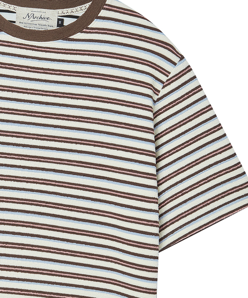 Beyond Closet（-）の「[コレクションライン] エアリーストライプ半袖ニットマルチ（ニット/セーター・メンズ・その他・MEDIUM/LARGE）」の5枚目の写真