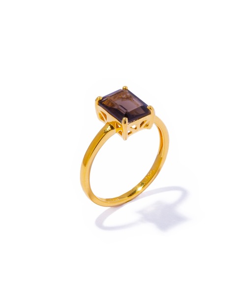 les bonbon(ルボンボン)の「【les bonbon】recto ring/レクトリング(リング・レディース・クリアブラック/クリアグリーン/ストーン・#9/#15/#13/#11)」の7枚目の写真