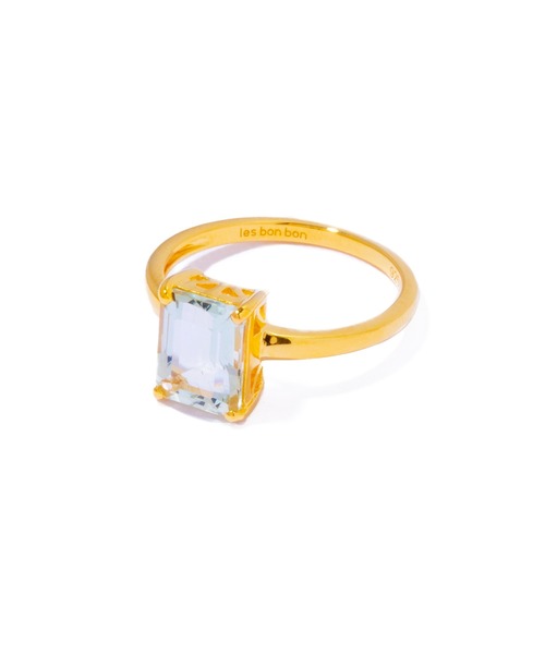 les bonbon(ルボンボン)の「【les bonbon】recto ring/レクトリング(リング・レディース・クリアブラック/クリアグリーン/ストーン・#9/#15/#13/#11)」の8枚目の写真