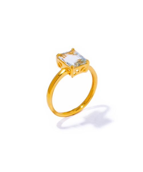 les bonbon(ルボンボン)の「【les bonbon】recto ring/レクトリング(リング・レディース・クリアブラック/クリアグリーン/ストーン・#9/#15/#13/#11)」の9枚目の写真