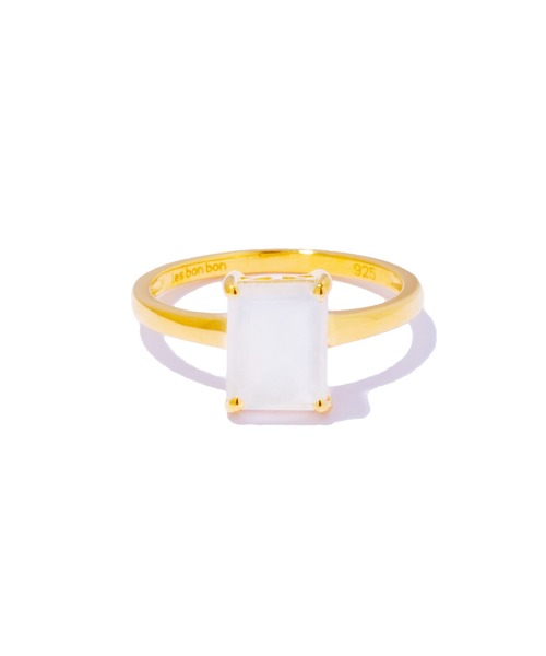 les bonbon(ルボンボン)の「【les bonbon】recto ring/レクトリング(リング・レディース・クリアブラック/クリアグリーン/ストーン・#9/#15/#13/#11)」の13枚目の写真