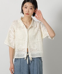 LAKOLE | レース編み柄シャツ半袖 / 667838(シャツ/ブラウス)