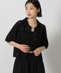 レース編み柄シャツ半袖 / 667838