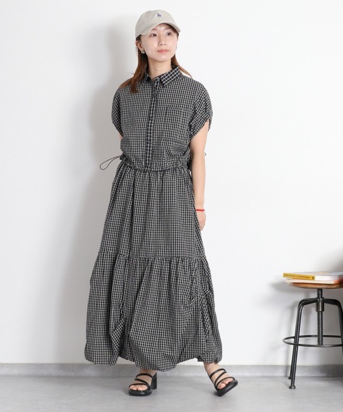 cepo(セポ)の「〈セットアップ対応〉チェックパッチワークドロストシャツ(シャツ/ブラウス・レディース・ホワイト系/ブラック系・M)」の13枚目の写真