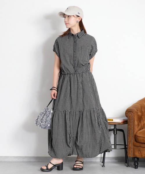 cepo(セポ)の「〈セットアップ対応〉チェックパッチワークドロストシャツ(シャツ/ブラウス・レディース・ホワイト系/ブラック系・M)」の14枚目の写真