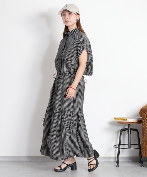 cepo(セポ)の「〈セットアップ対応〉チェックパッチワークドロストシャツ(シャツ/ブラウス・レディース・ホワイト系/ブラック系・M)」の15枚目の写真