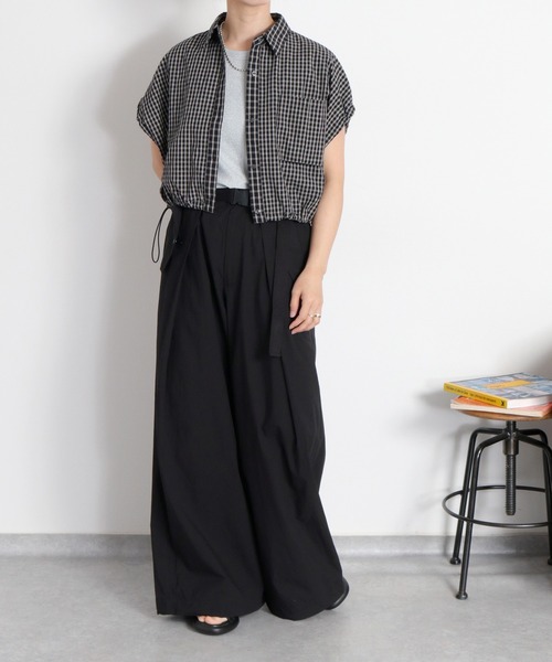 cepo(セポ)の「〈セットアップ対応〉チェックパッチワークドロストシャツ(シャツ/ブラウス・レディース・ホワイト系/ブラック系・M)」の19枚目の写真