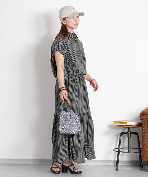 cepo(セポ)の「〈セットアップ対応〉チェックパッチワークドロストシャツ(シャツ/ブラウス・レディース・ホワイト系/ブラック系・M)」の17枚目の写真
