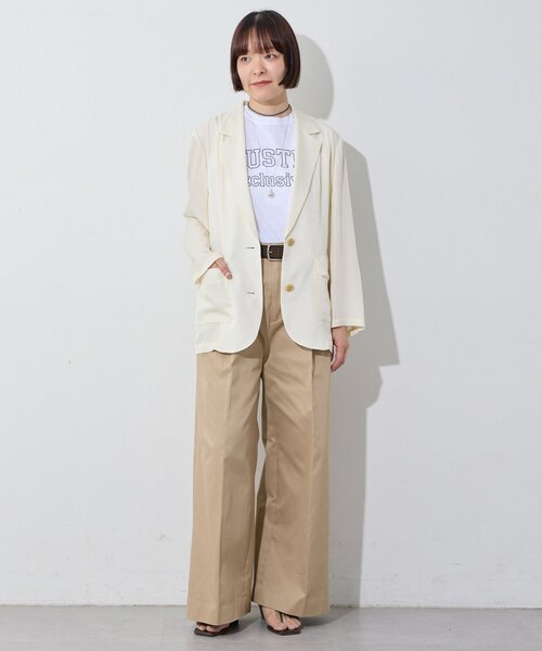 Whim Gazette（ウィムガゼット）の「ウォッシャブルジャケット（テーラードジャケット・レディース・ブラック/ホワイト系その他・FREE）」の3枚目の写真