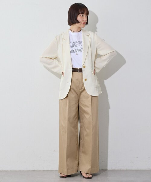 Whim Gazette（ウィムガゼット）の「ウォッシャブルジャケット（テーラードジャケット・レディース・ブラック/ホワイト系その他・FREE）」の11枚目の写真