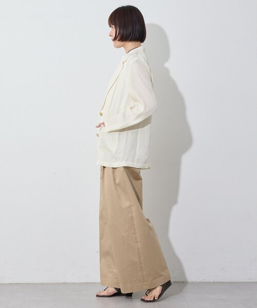 Whim Gazette（ウィムガゼット）の「ウォッシャブルジャケット（テーラードジャケット・レディース・ブラック/ホワイト系その他・FREE）」の6枚目の写真