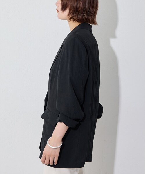 Whim Gazette（ウィムガゼット）の「ウォッシャブルジャケット（テーラードジャケット・レディース・ブラック/ホワイト系その他・FREE）」の16枚目の写真