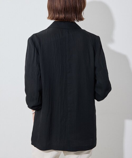 Whim Gazette（ウィムガゼット）の「ウォッシャブルジャケット（テーラードジャケット・レディース・ブラック/ホワイト系その他・FREE）」の17枚目の写真