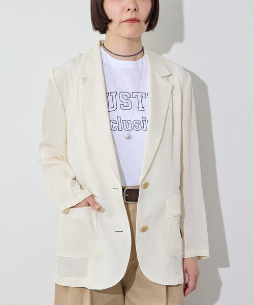 Whim Gazette（ウィムガゼット）の「ウォッシャブルジャケット（テーラードジャケット・レディース・ブラック/ホワイト系その他・FREE）」の12枚目の写真