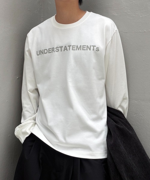 UNDERSTATEMENTs(アンダーステイトメント)の「【ユニセックス】UNDERSTATEMENTsロゴプリントロングスリーブTシャツ(Tシャツ/カットソー・メンズ・ネイビー/ブラック/ホワイト/チャコールグレー・MEDIUM/LARGE)」の1枚目の写真