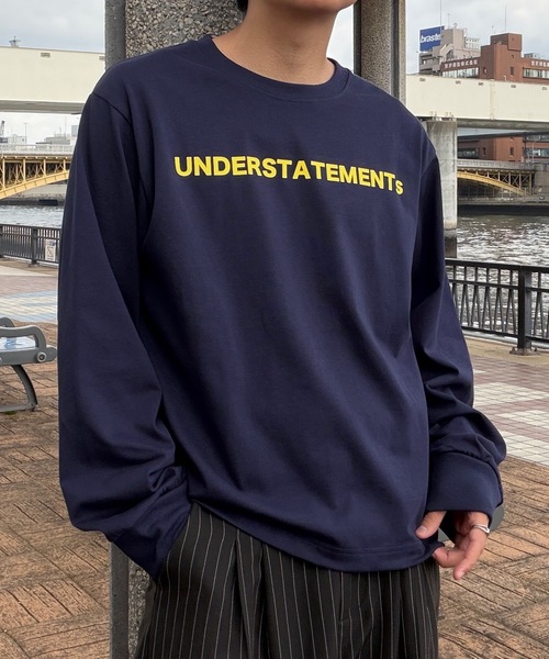 UNDERSTATEMENTs(アンダーステイトメント)の「【ユニセックス】UNDERSTATEMENTsロゴプリントロングスリーブTシャツ(Tシャツ/カットソー・メンズ・ネイビー/ブラック/ホワイト/チャコールグレー・MEDIUM/LARGE)」の6枚目の写真