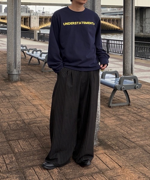 UNDERSTATEMENTs(アンダーステイトメント)の「【ユニセックス】UNDERSTATEMENTsロゴプリントロングスリーブTシャツ(Tシャツ/カットソー・メンズ・ネイビー/ブラック/ホワイト/チャコールグレー・MEDIUM/LARGE)」の7枚目の写真
