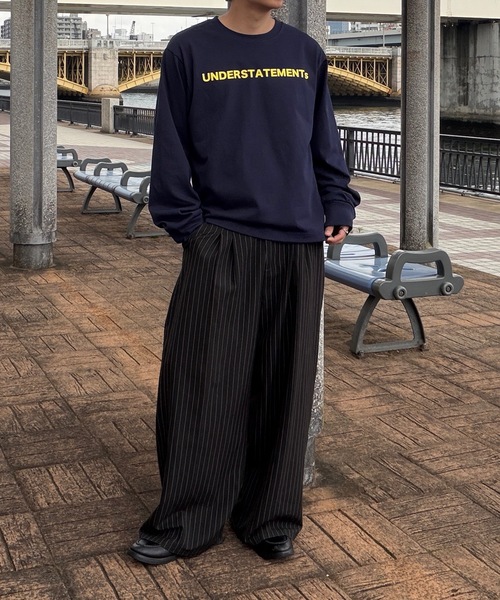 UNDERSTATEMENTs(アンダーステイトメント)の「【ユニセックス】UNDERSTATEMENTsロゴプリントロングスリーブTシャツ(Tシャツ/カットソー・メンズ・ネイビー/ブラック/ホワイト/チャコールグレー・MEDIUM/LARGE)」の8枚目の写真