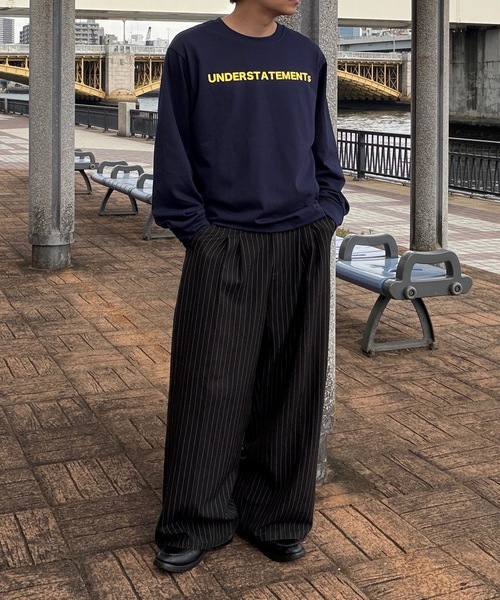 UNDERSTATEMENTs(アンダーステイトメント)の「【ユニセックス】UNDERSTATEMENTsロゴプリントロングスリーブTシャツ(Tシャツ/カットソー・メンズ・ネイビー/ブラック/ホワイト/チャコールグレー・MEDIUM/LARGE)」の9枚目の写真