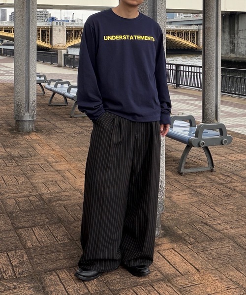 UNDERSTATEMENTs(アンダーステイトメント)の「【ユニセックス】UNDERSTATEMENTsロゴプリントロングスリーブTシャツ(Tシャツ/カットソー・メンズ・ネイビー/ブラック/ホワイト/チャコールグレー・MEDIUM/LARGE)」の10枚目の写真