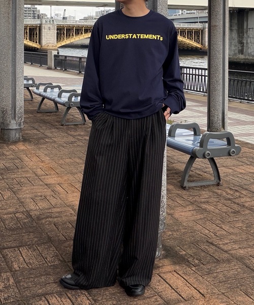 UNDERSTATEMENTs(アンダーステイトメント)の「【ユニセックス】UNDERSTATEMENTsロゴプリントロングスリーブTシャツ(Tシャツ/カットソー・メンズ・ネイビー/ブラック/ホワイト/チャコールグレー・MEDIUM/LARGE)」の11枚目の写真