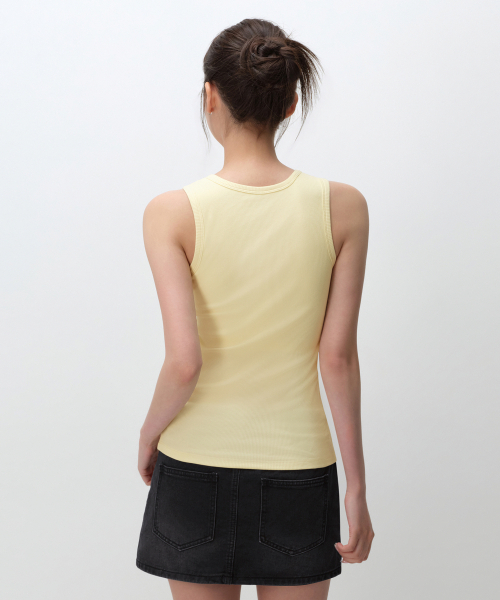 MUSINSA STANDARD WOMAN（ムシンサスタンダードウーマン）の「ウィメンズエッセンシャルブラタンクトップ[レモン]（Tシャツ/カットソー・レディース・その他・SMALL/X-SMALL/MEDIUM/LARGE）」の3枚目の写真