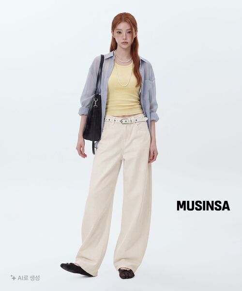 MUSINSA STANDARD WOMAN（ムシンサスタンダードウーマン）の「ウィメンズエッセンシャルブラタンクトップ[レモン]（Tシャツ/カットソー・レディース・その他・SMALL/X-SMALL/MEDIUM/LARGE）」の7枚目の写真