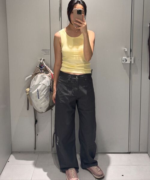 MUSINSA STANDARD WOMAN（ムシンサスタンダードウーマン）の「ウィメンズエッセンシャルブラタンクトップ[レモン]（Tシャツ/カットソー・レディース・その他・SMALL/X-SMALL/MEDIUM/LARGE）」の8枚目の写真