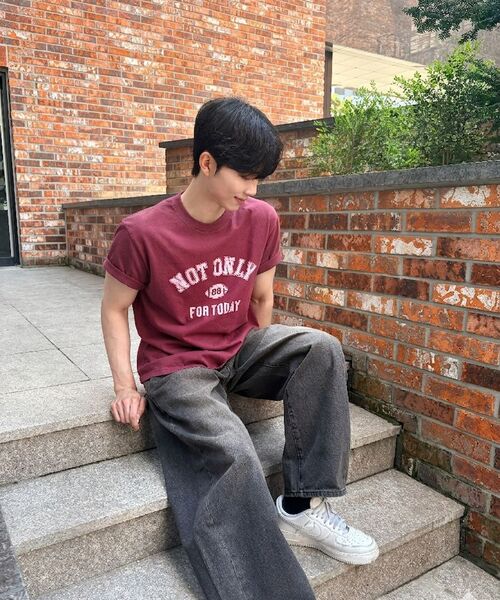 NOT ONLY FOR TODAY（ノットオンリーフォートゥデイ）の「カーブドワイドデニムパンツ [ウォッシュドブラック]（デニムパンツ・レディース・その他・MEDIUM/LARGE/X-LARGE/SMALL）」の8枚目の写真