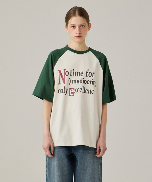 URBANAGE(アーバンエイジ)の「No time ナグラン配色オーバー半袖グリーン(Tシャツ/カットソー・レディース・その他・MEDIUM/LARGE)」の7枚目の写真