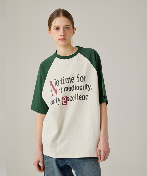 URBANAGE(アーバンエイジ)の「No time ナグラン配色オーバー半袖グリーン(Tシャツ/カットソー・レディース・その他・MEDIUM/LARGE)」の6枚目の写真