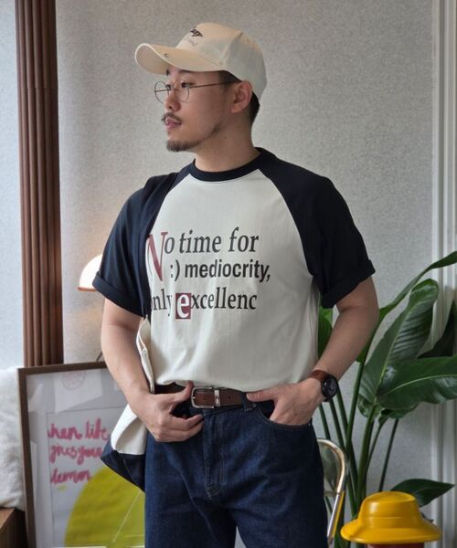 URBANAGE(アーバンエイジ)の「No time ナグラン配色オーバー半袖グリーン(Tシャツ/カットソー・レディース・その他・MEDIUM/LARGE)」の8枚目の写真