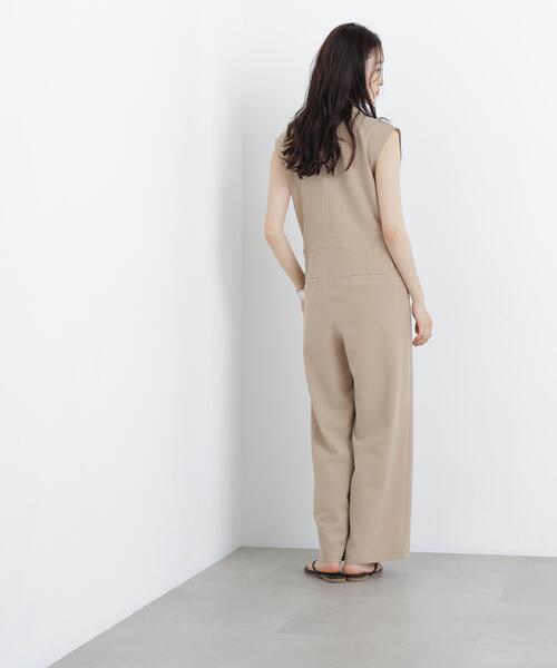 N.(N. Natural Beauty Basic)(エヌエヌナチュラルビューティーベーシック)の「ダブルポケットジャンプスーツ(つなぎ/オールインワン・レディース・ブラック/ベージュ・MEDIUM/P/S)」の11枚目の写真