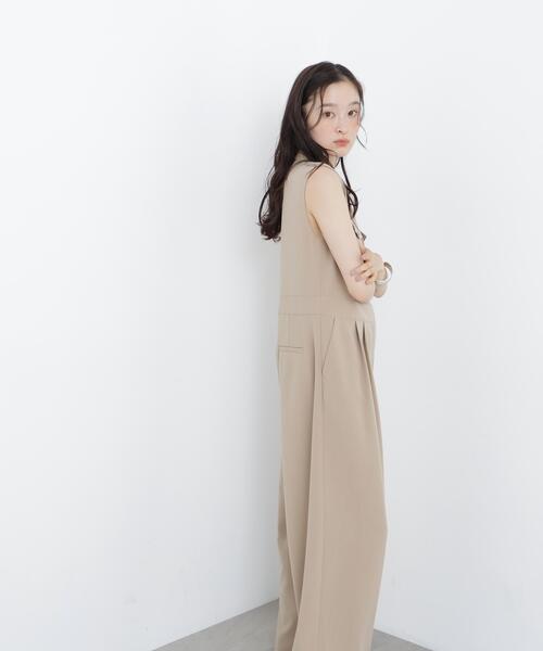 N.(N. Natural Beauty Basic)(エヌエヌナチュラルビューティーベーシック)の「ダブルポケットジャンプスーツ(つなぎ/オールインワン・レディース・ブラック/ベージュ・MEDIUM/P/S)」の16枚目の写真
