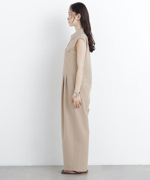 N.(N. Natural Beauty Basic)(エヌエヌナチュラルビューティーベーシック)の「ダブルポケットジャンプスーツ(つなぎ/オールインワン・レディース・ブラック/ベージュ・MEDIUM/P/S)」の17枚目の写真