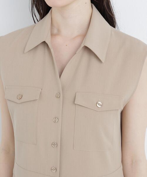 N.(N. Natural Beauty Basic)(エヌエヌナチュラルビューティーベーシック)の「ダブルポケットジャンプスーツ(つなぎ/オールインワン・レディース・ブラック/ベージュ・MEDIUM/P/S)」の19枚目の写真