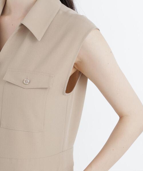 N.(N. Natural Beauty Basic)(エヌエヌナチュラルビューティーベーシック)の「ダブルポケットジャンプスーツ(つなぎ/オールインワン・レディース・ブラック/ベージュ・MEDIUM/P/S)」の20枚目の写真