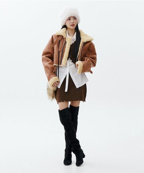 youthbath(ユースバース)の「Damage cropped cardigan_brown(カーディガン/ボレロ・レディース・その他・FREE)」の4枚目の写真