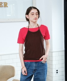 ベロアホルターキャミセット