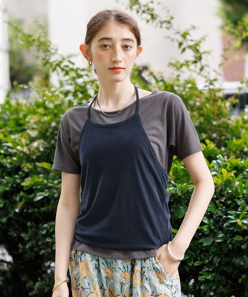 GEORGE'S(ジョージズ)の「ベロアホルターキャミセット(Tシャツ/カットソー・レディース・レッド系その他/ブルー系その他/グレー系その他・FREE)」の9枚目の写真