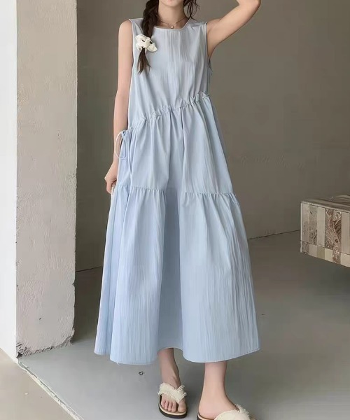AMAJI(アマジ)の「ノースリーブワンピース(ワンピース・レディース・ライトブルー・XX-LARGE/X-LARGE/LARGE)」の2枚目の写真