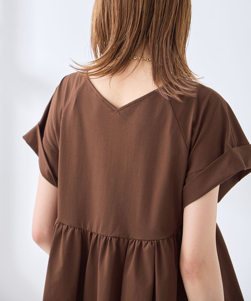 journal standard L'essage(ジャーナルスタンダードレサージュ)の「ペプラムTシャツ(Tシャツ/カットソー・レディース・ブラウン/ブラック・FREE)」の13枚目の写真